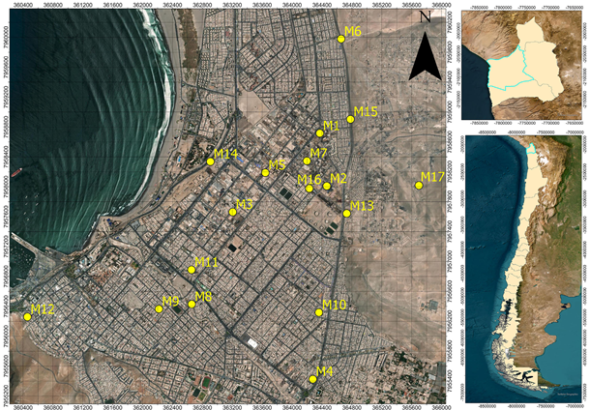 Mapa contaminantes Arica